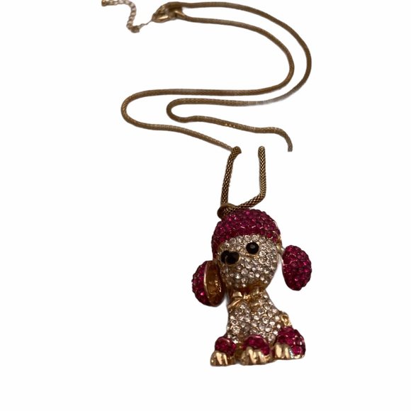 NWT “Off Park” Crystal Poodle Necklace $22 - Picture 3 of 7